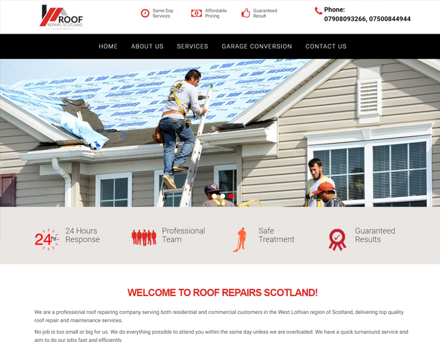 Roof Repairs Website